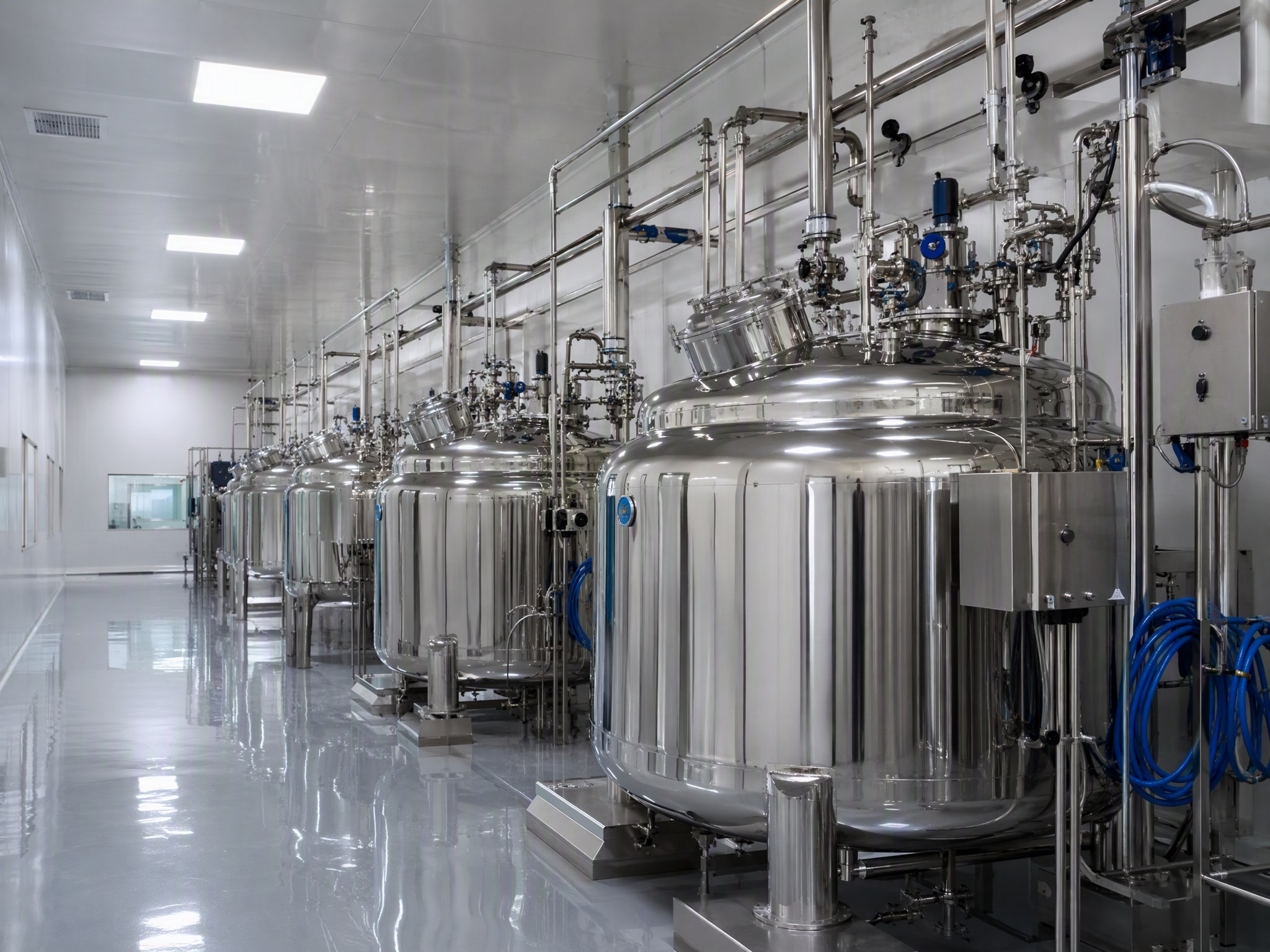 Plant extract and amino acid production lines at Qinghekang's GMP workshop